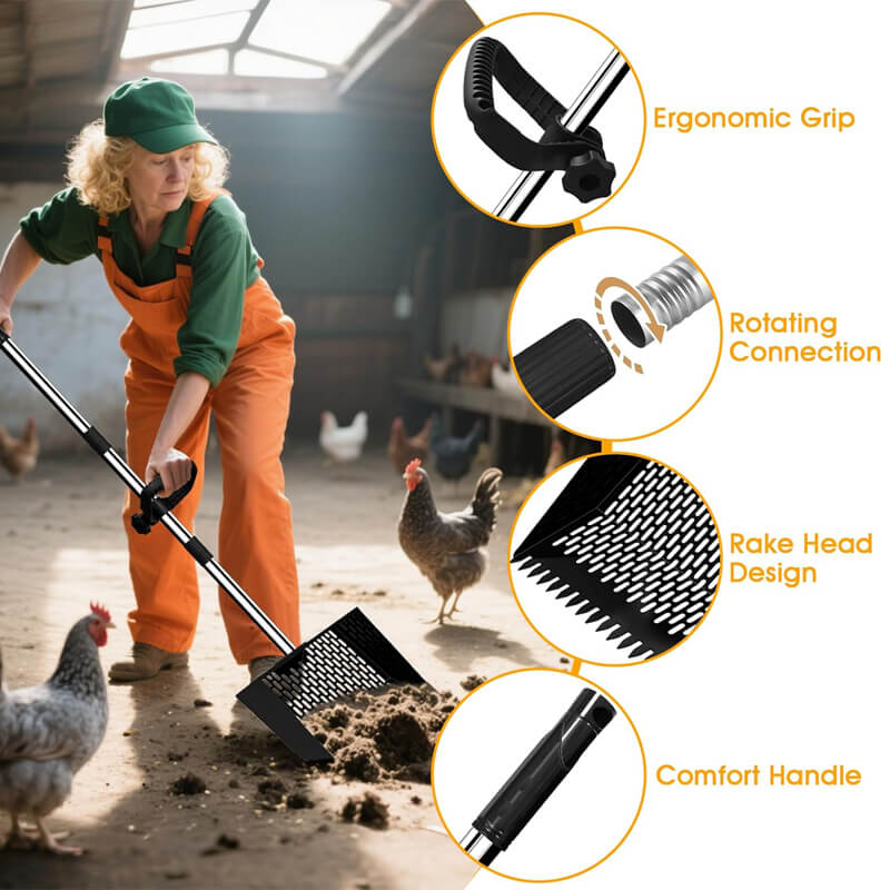 Chicken Poop Scooper & Rake