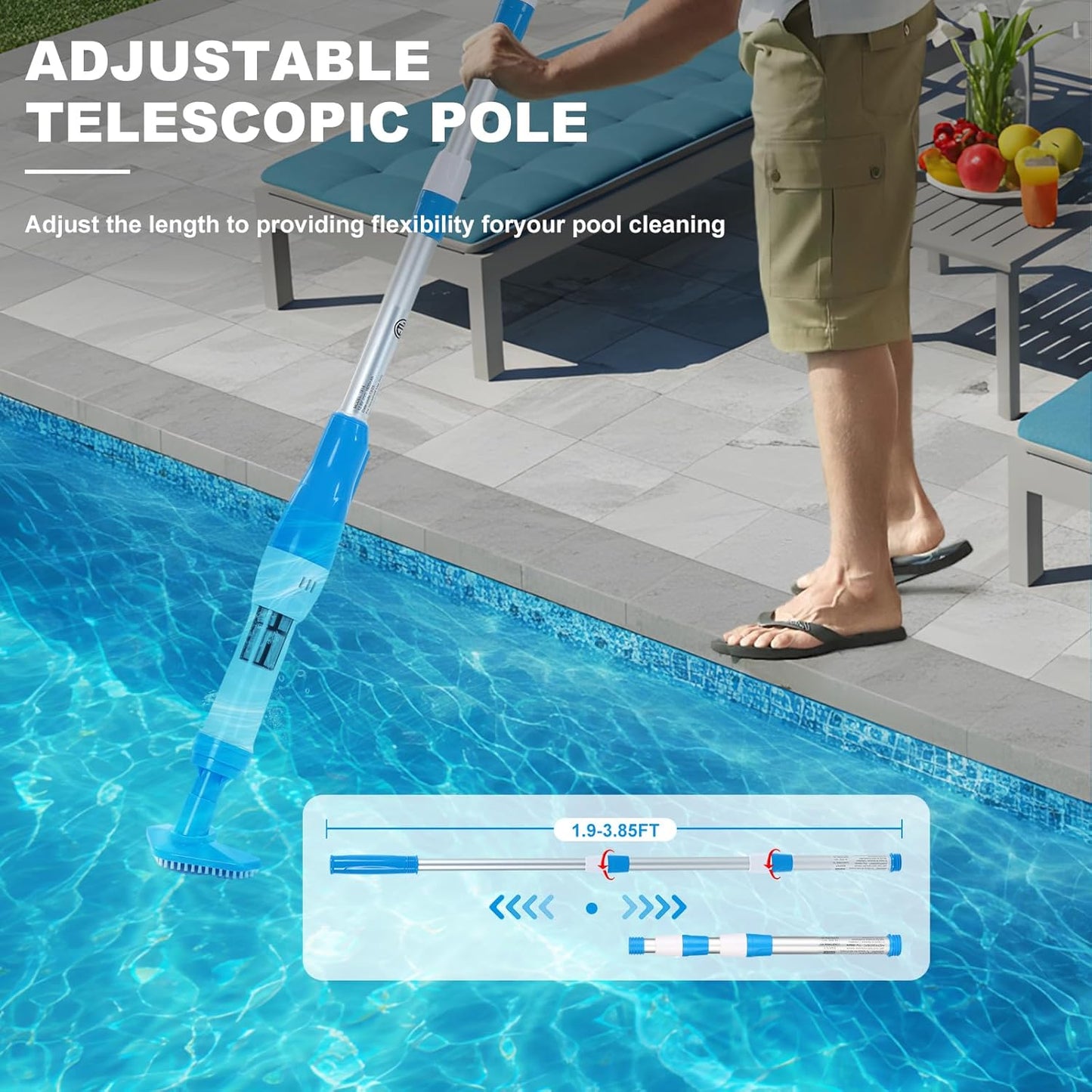 3-in-1 Cordless Pool Vacuum Cleaner