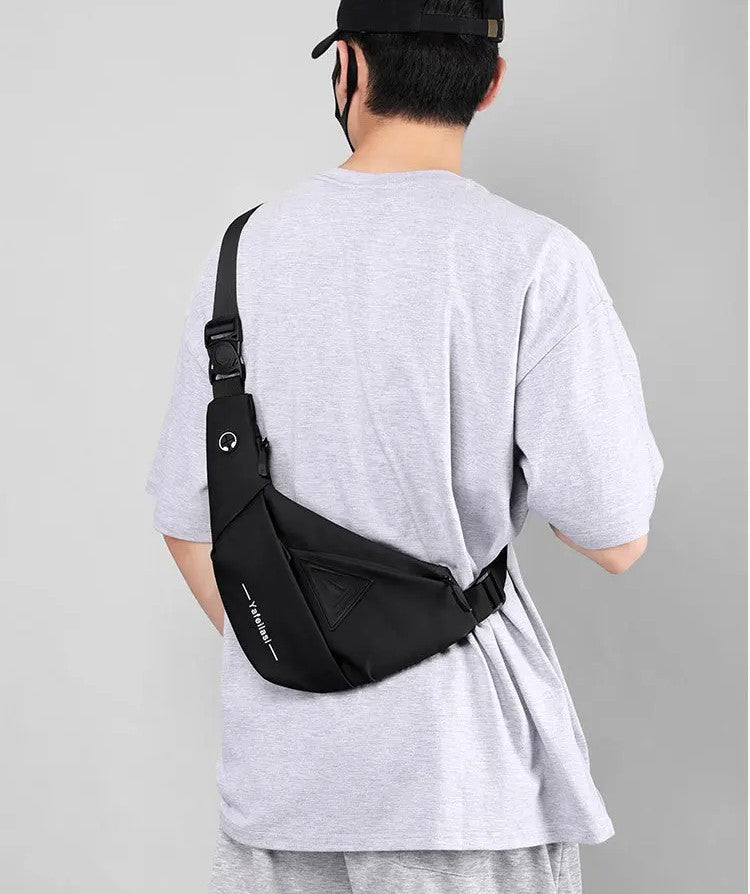 Compact Anti-Theft Crossbody Sling Chest Bag for Men – Travel Shoulder Bag for Phones, Wallets, and Everyday Essentials
