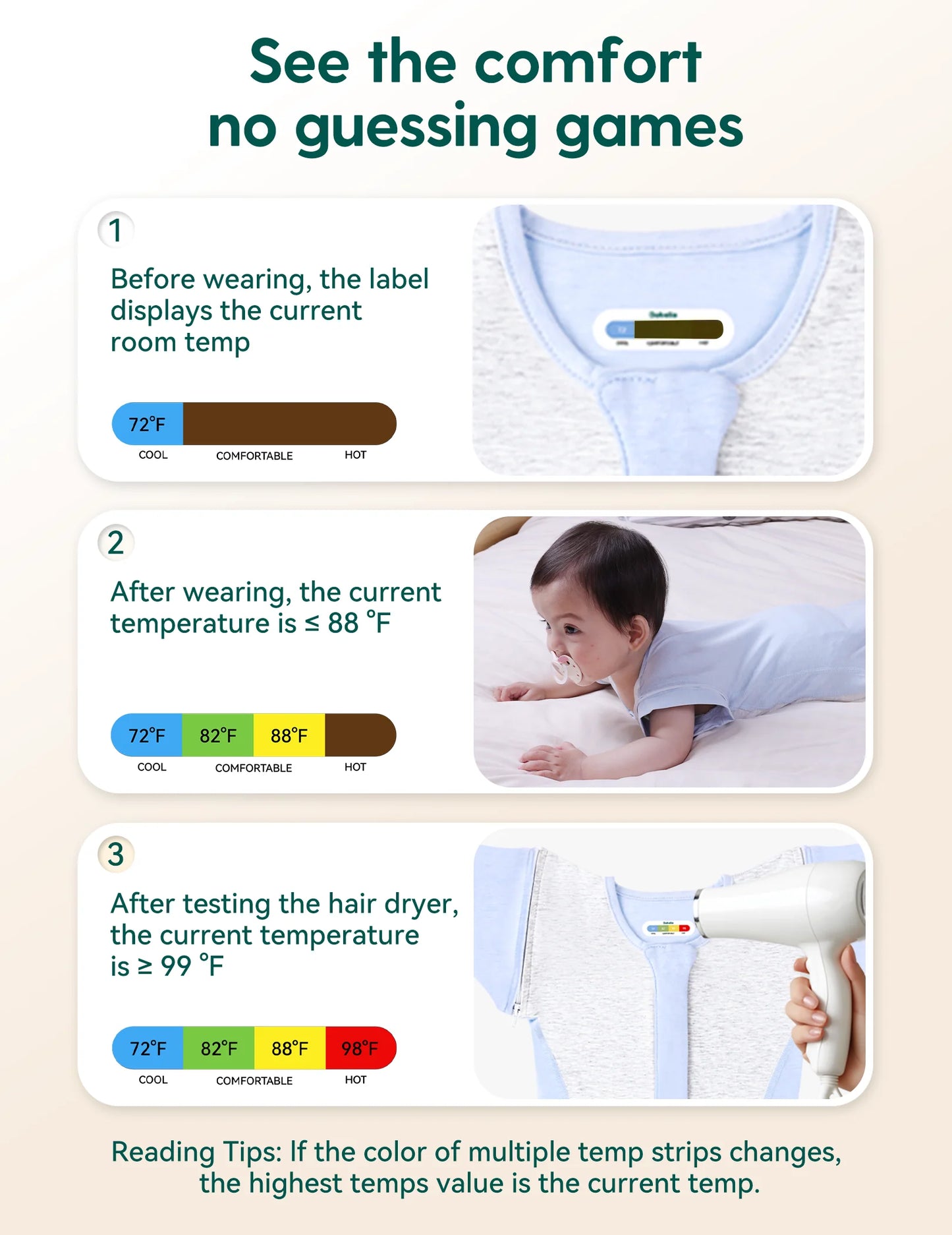 Babelio Baby Swaddle | Temp-Sensing & Detachable Sleeves