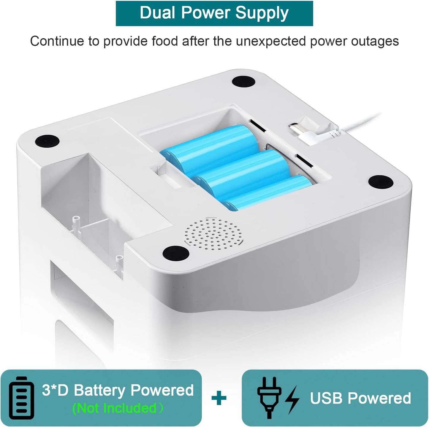 Automatic Dog Feeder 8L with Camera: 5G WiFi Easy Setup Motion Detection Smart Cat Food Dispenser 1080P