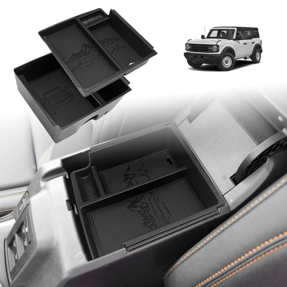 Center Console Organizer Compatible with 2021-2024 Ford Bronco(no for Sport) 6th Gen Bronco 2/4-Door