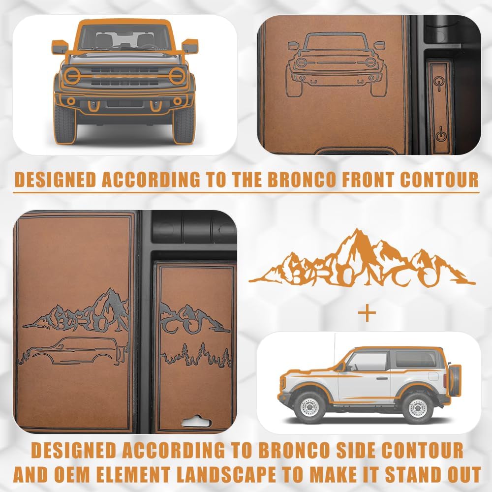 Center Console Organizer Compatible with 2021-2024 Ford Bronco(no for Sport) 6th Gen Bronco 2/4-Door