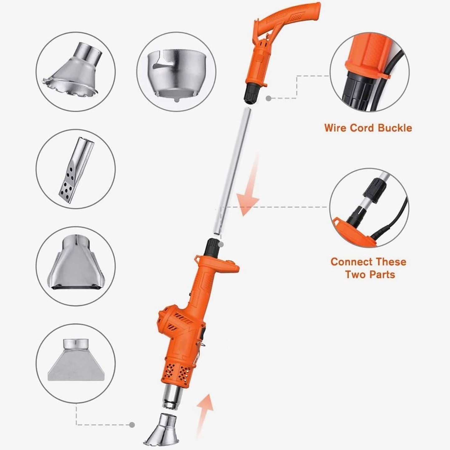 3-in-1 Electric Weed Burner Killer with Adjustable Temperature