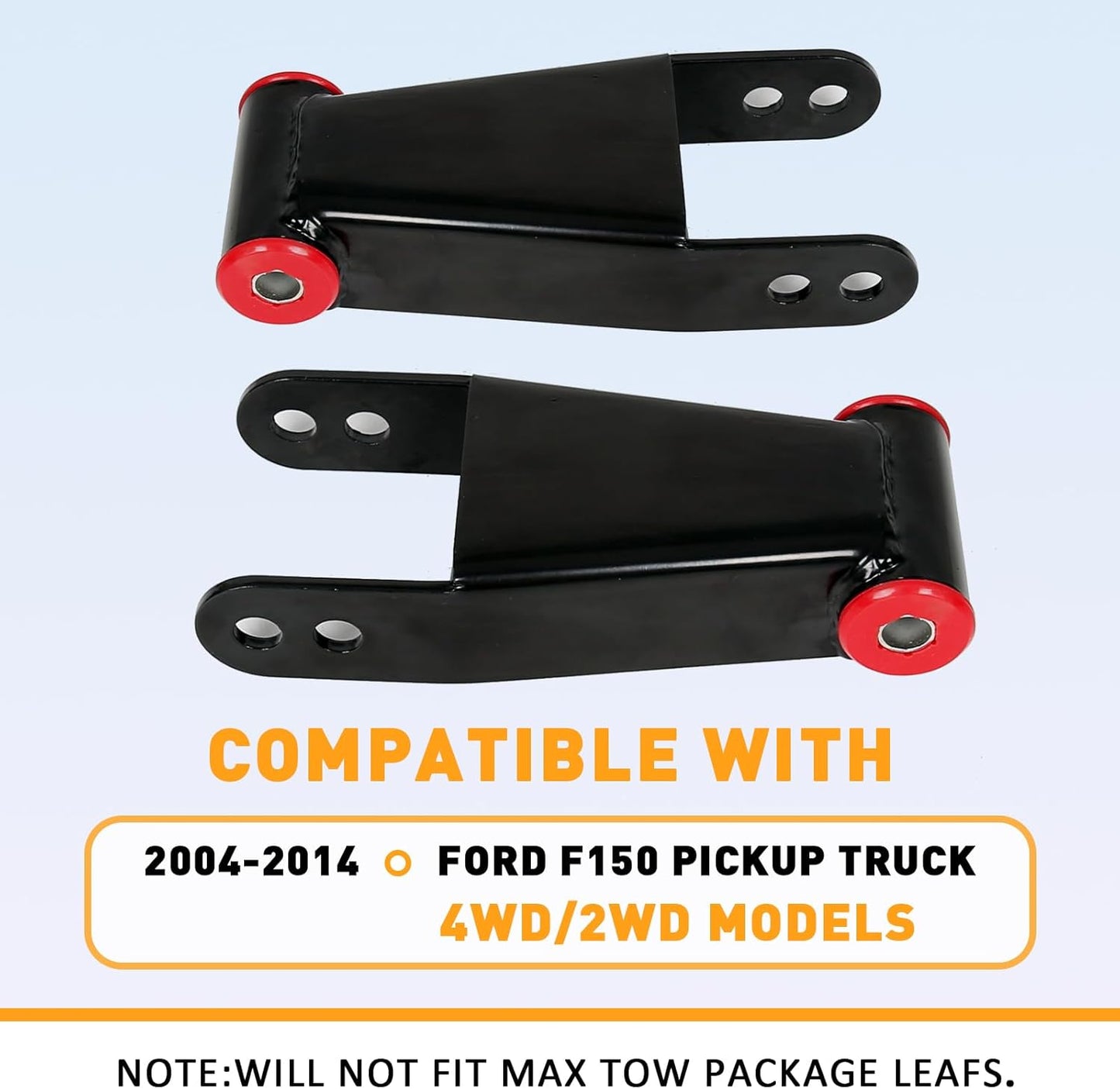 Lowering Drop Shackles Rear 2"-3" Compatible With 2004-2014 Ford F150