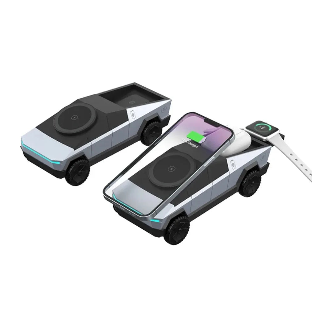 3 in 1 Charging Station Cybertruck Wireless Charger For Phone Watch Airpods