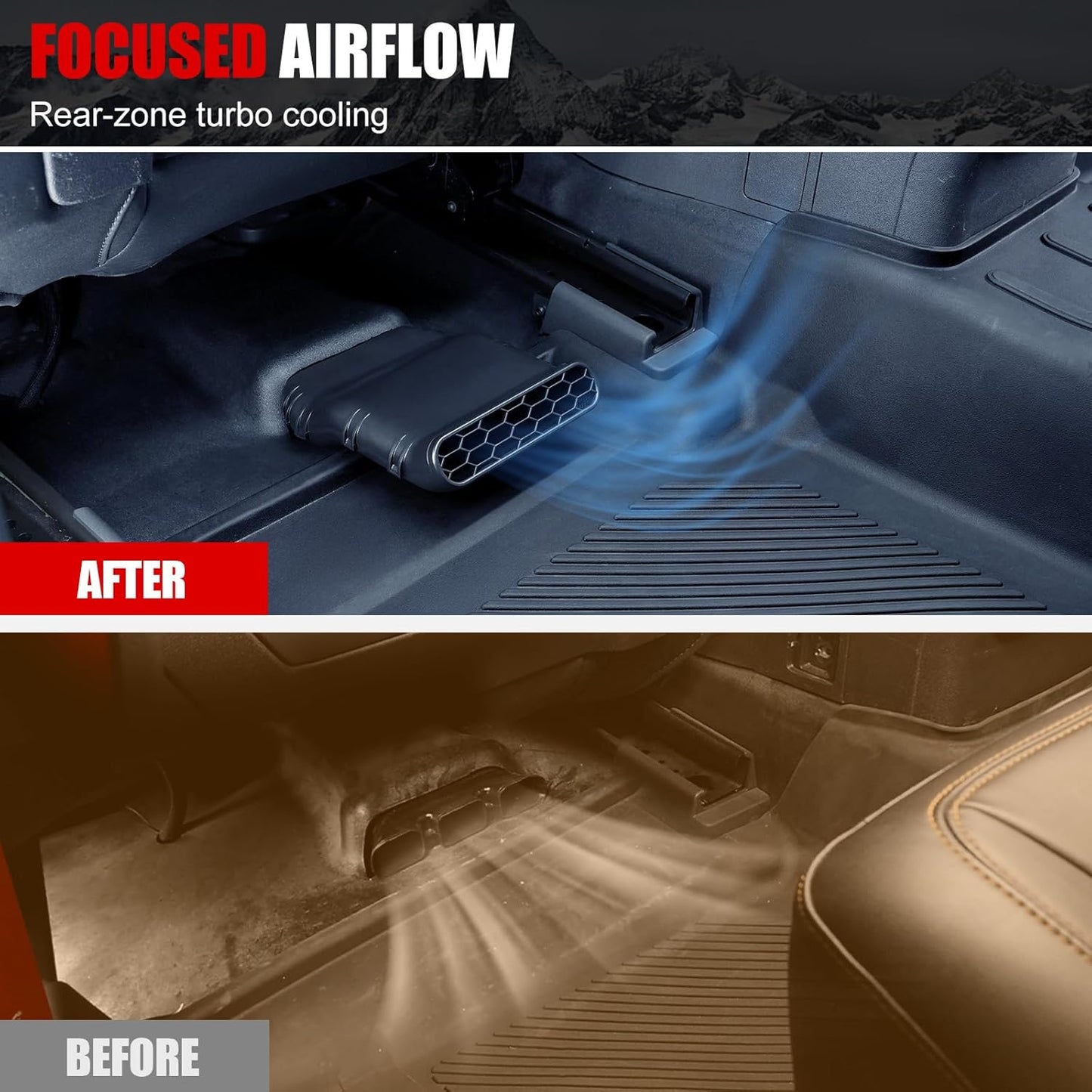 Under Seat Vent Deflectors Upgraded for Ford Bronco 4-Door 2021-2025