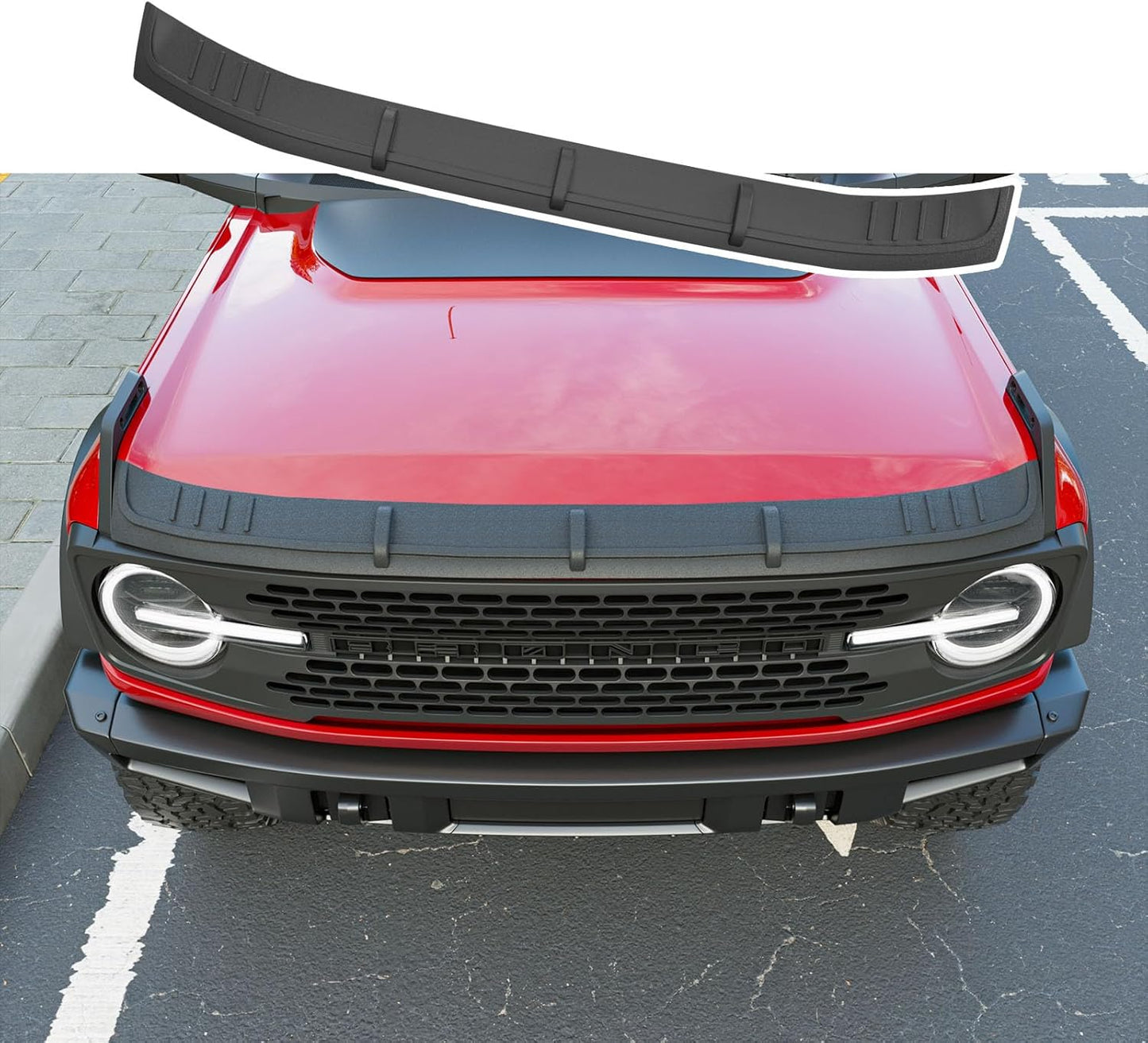 Hood Deflector Compatible with 2021-2025 Ford Bronco