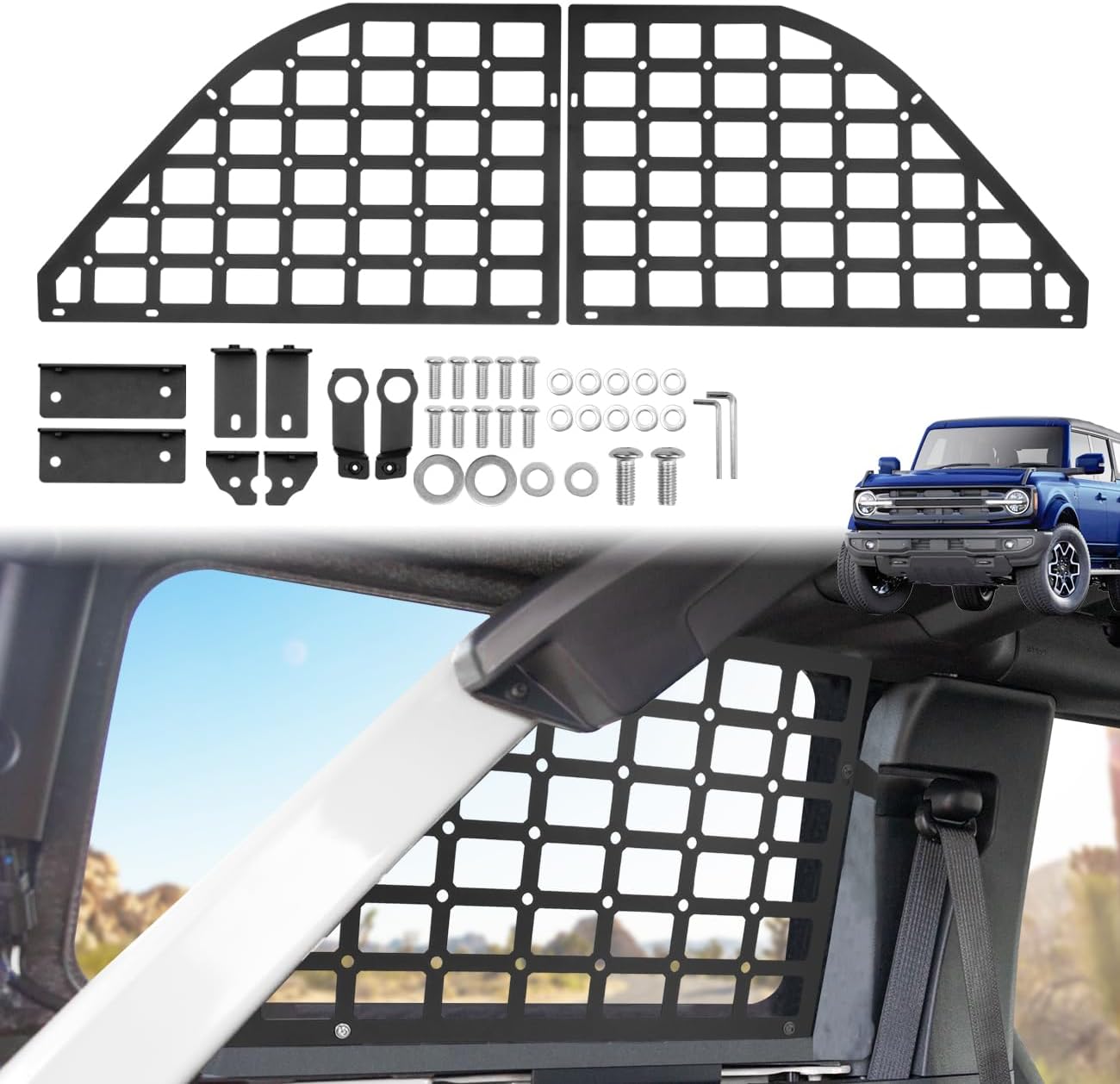 Rear Window Molle Panels Storage Panel System Ford Bronco 2021-2024