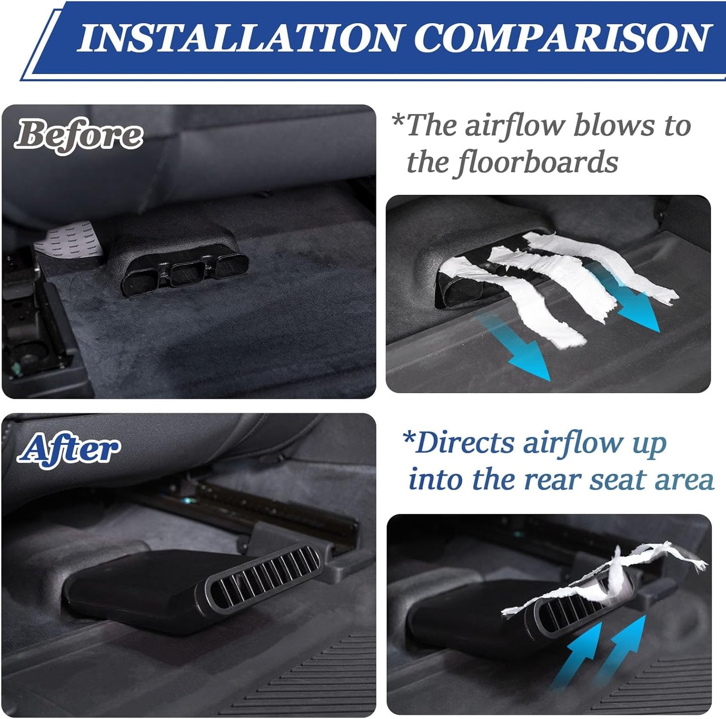 Plug-in Under Seat Vent Deflectors