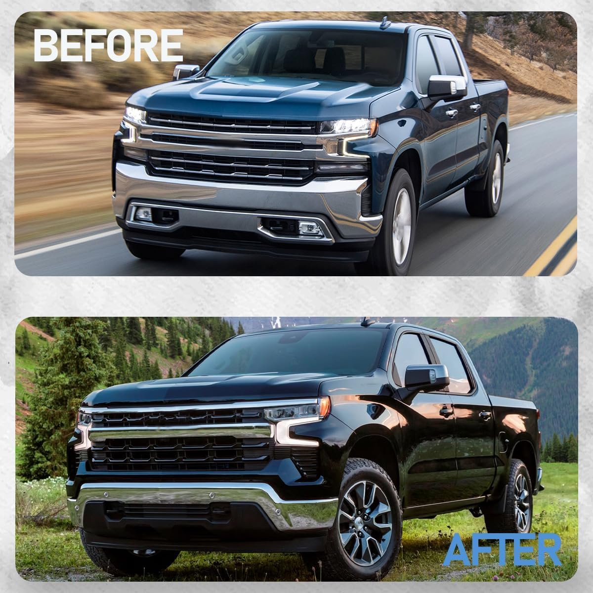 Front Bumper Face Bar Compatible with 2022 - 2024 Silverado 1500hd