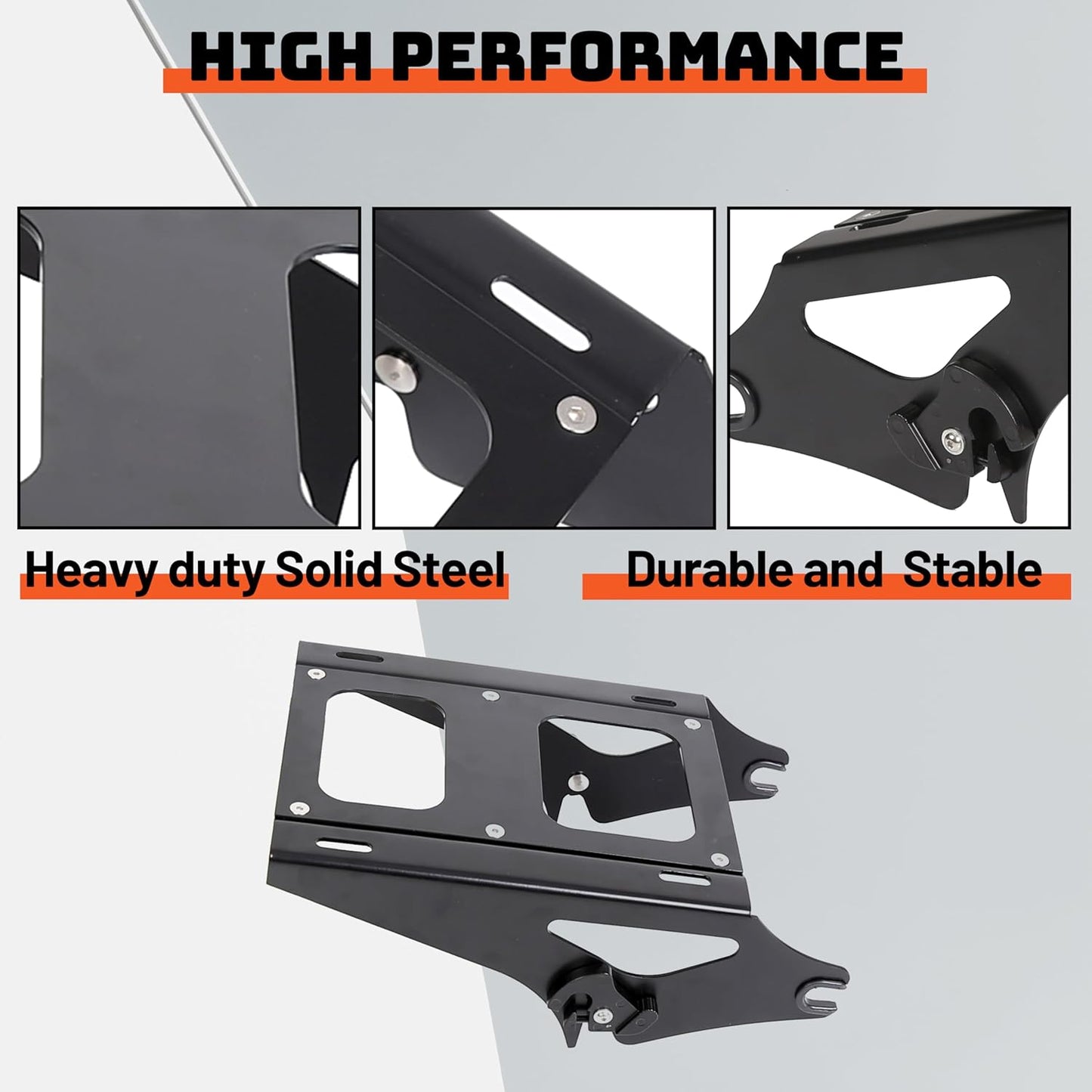 Two Up Tour Pack Mount Rack Bracket For Harley Touring Road King Glide