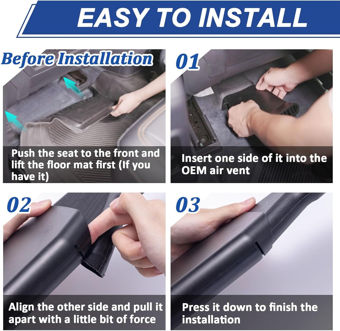 Plug-in Under Seat Vent Deflectors