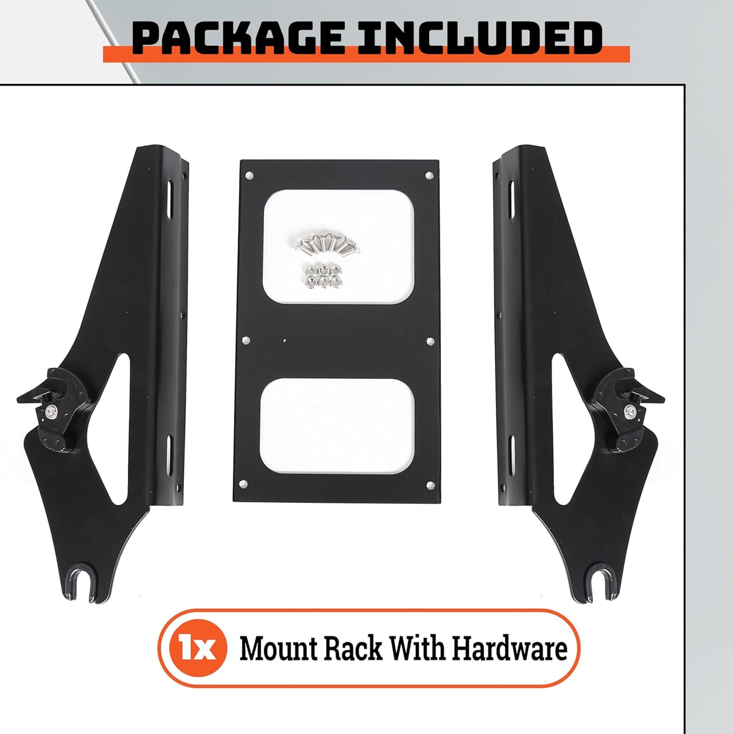 Two Up Tour Pack Mount Rack Bracket For Harley Touring Road King Glide