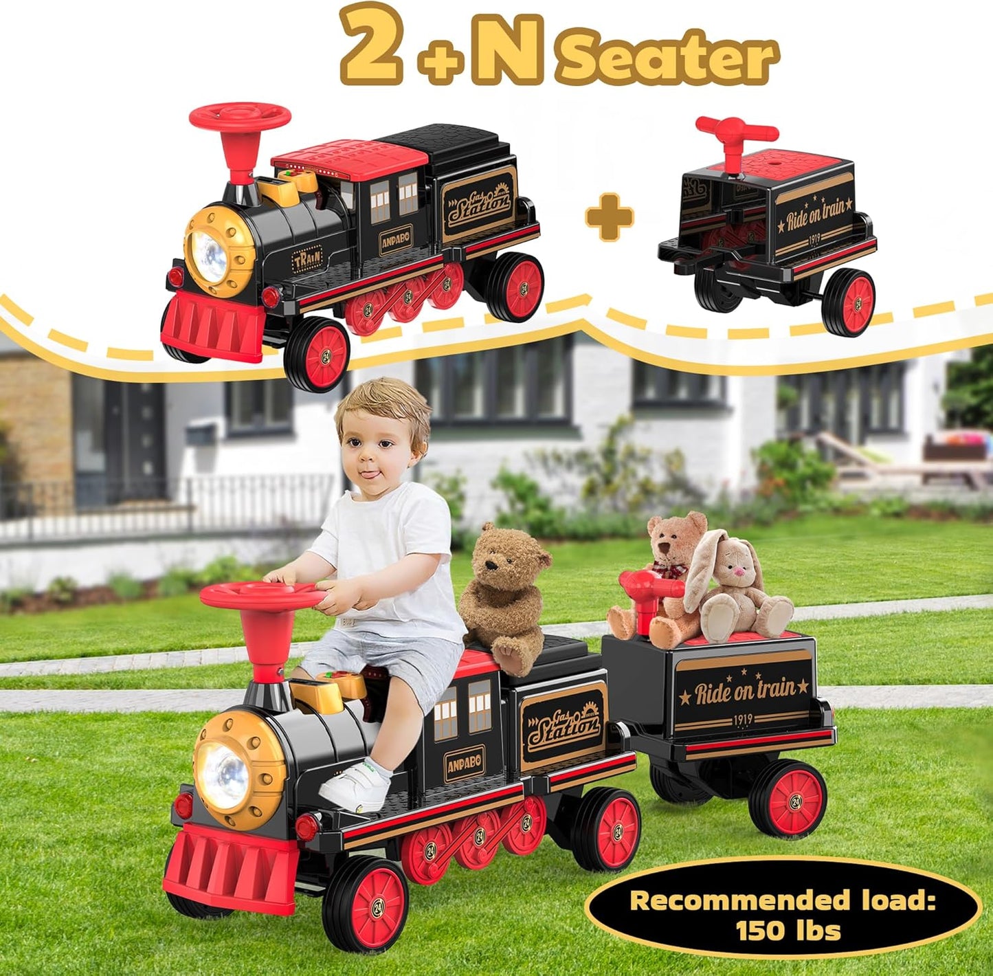 Ride On Train Set for Kids
