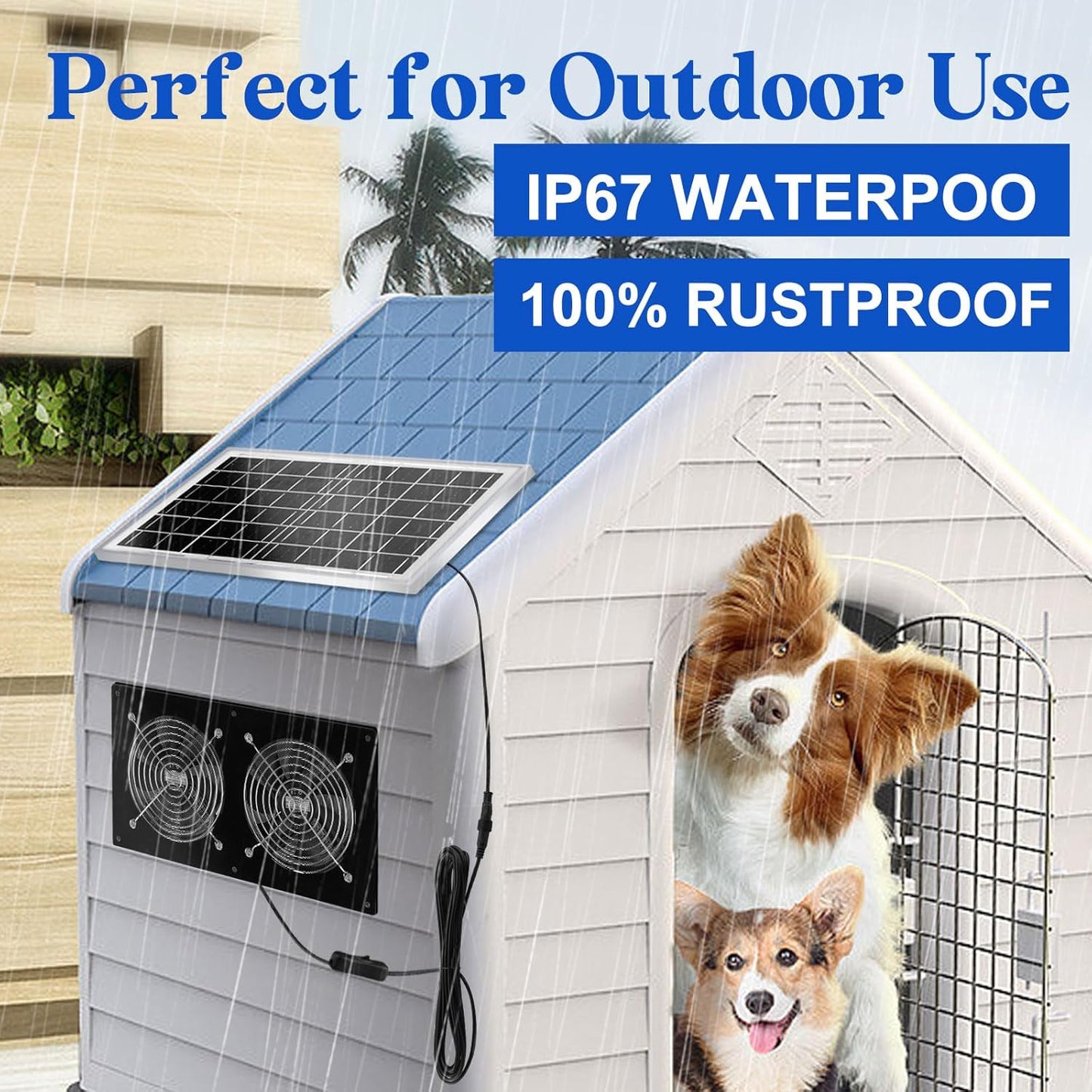 Solar Exhaust Fans & Powered Fan with 15W Panel