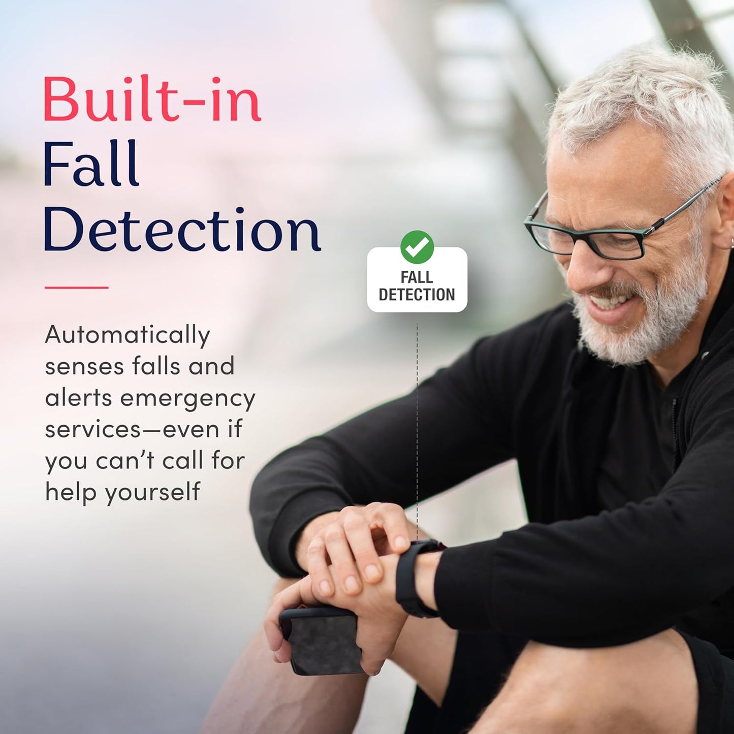 Senior GPS Smartwatch with Fall Detection
