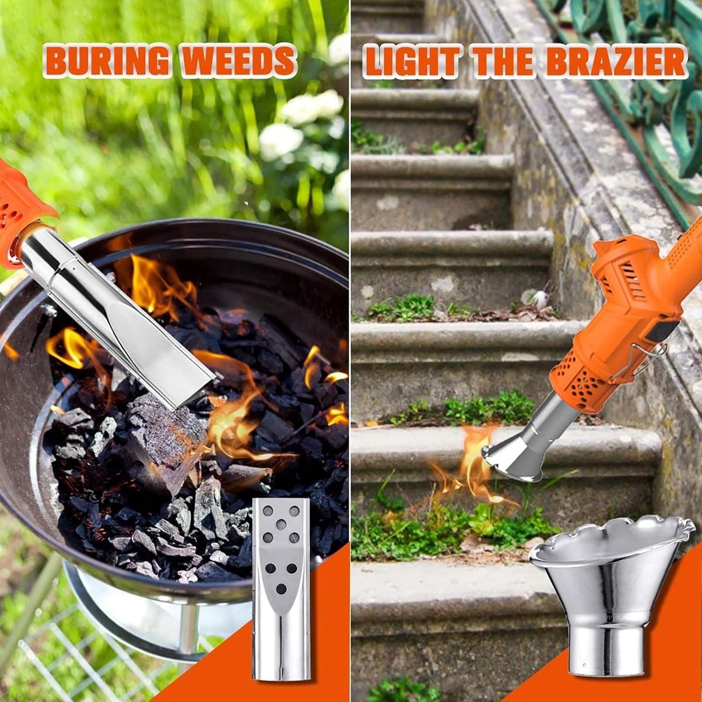 3-in-1 Electric Weed Burner Killer with Adjustable Temperature