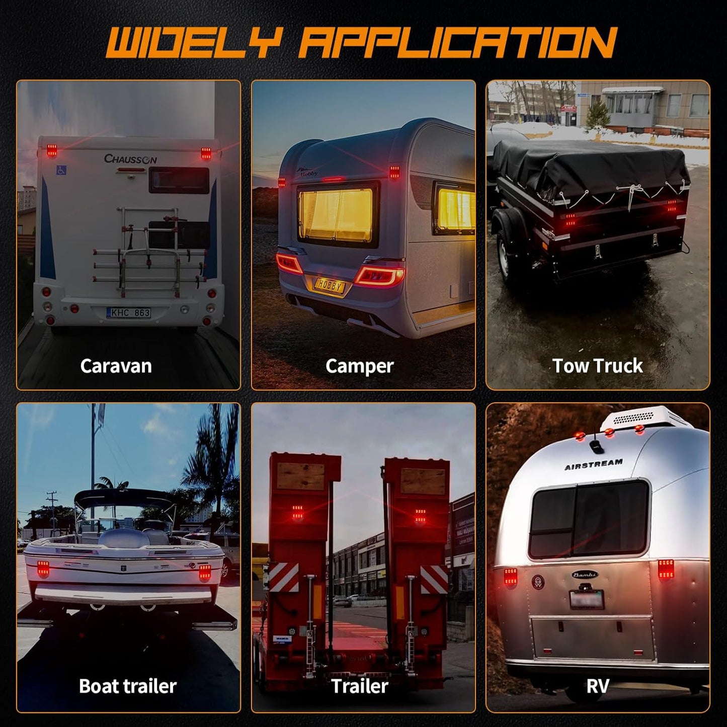 Wireless Trailer Lights Kit for Trucks, Boat, RV, Vehicle, Caravan