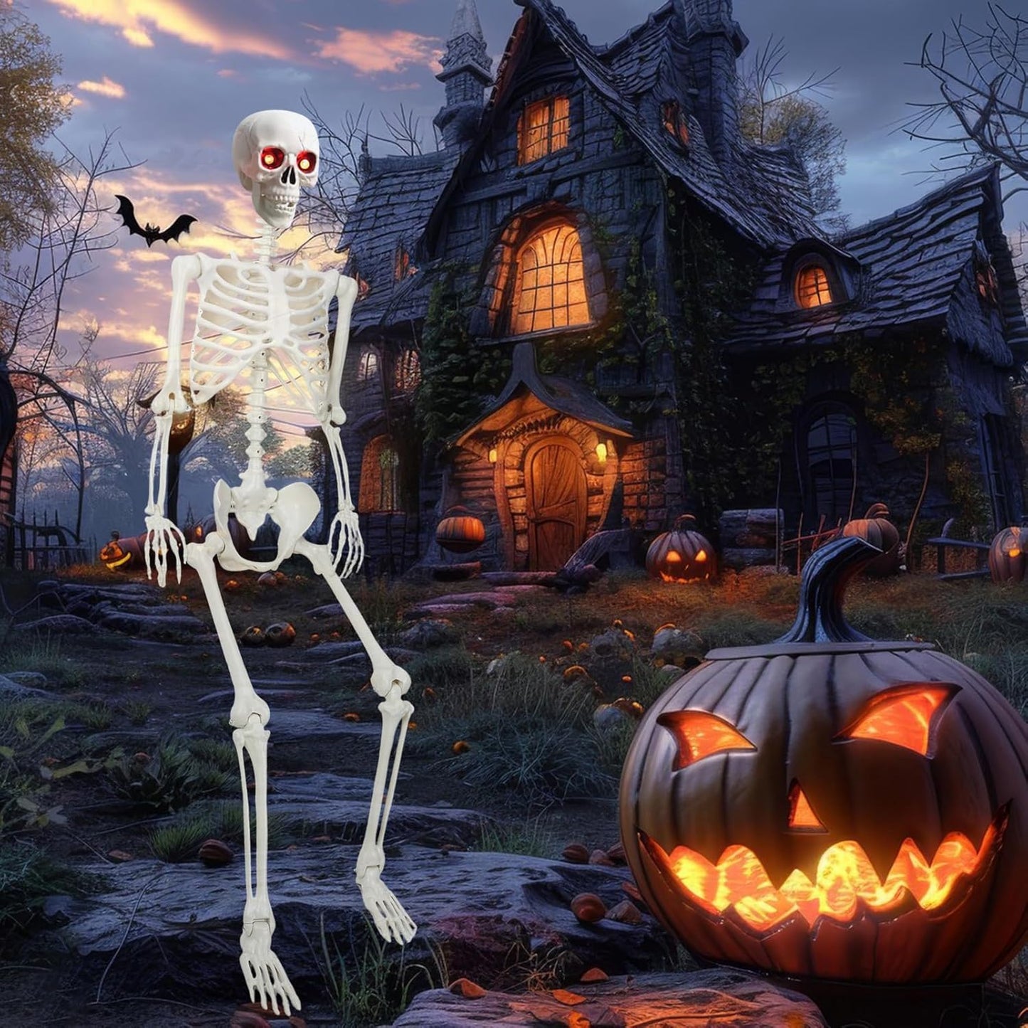 Giant 6 FT Halloween Skeleton Decoration