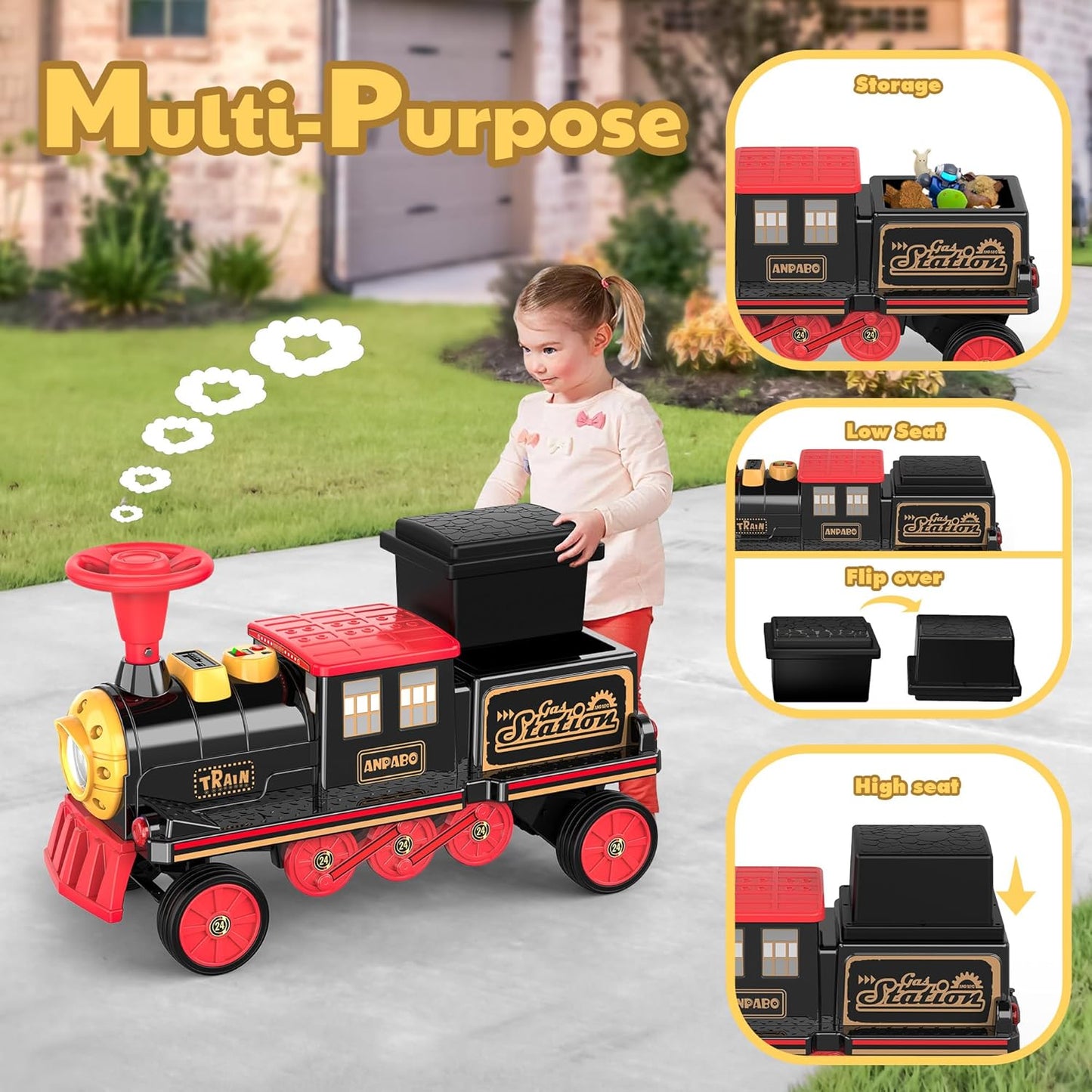 Ride On Train Set for Kids