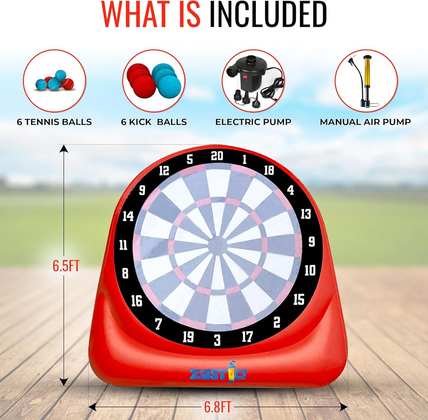 Giant Inflatable Soccer Darts Game 6ft