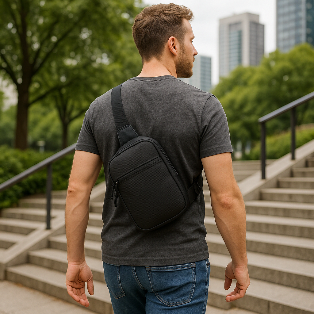 Compact Travel Sling Bag with Crossbody Strap