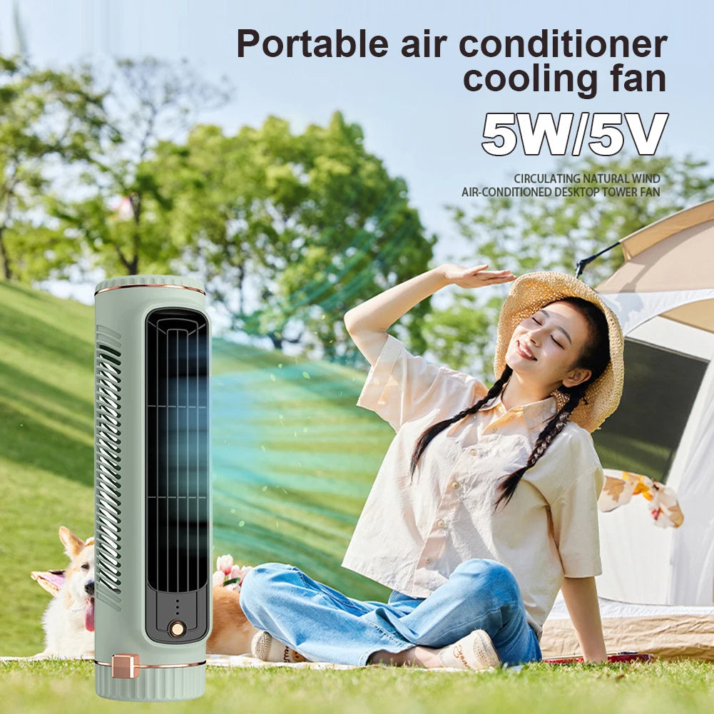 CoolBreeze™ Bladeless Portable Air Conditioner Tower Fan for Home & Office