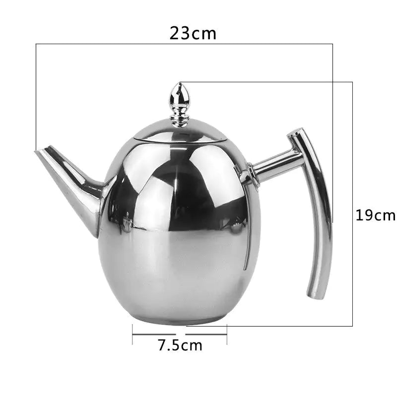 Elegant stainless steel teapot