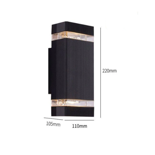 Lumora – Moderne up & down buitenlamp zwart – IP65 waterdicht GU10