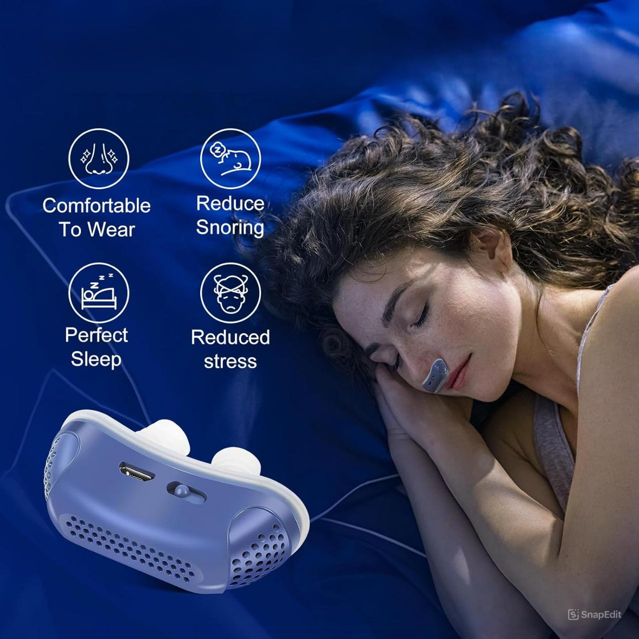 Micro CPAP sleep apnea machine for travel and anti-snoring - CPAP alternative