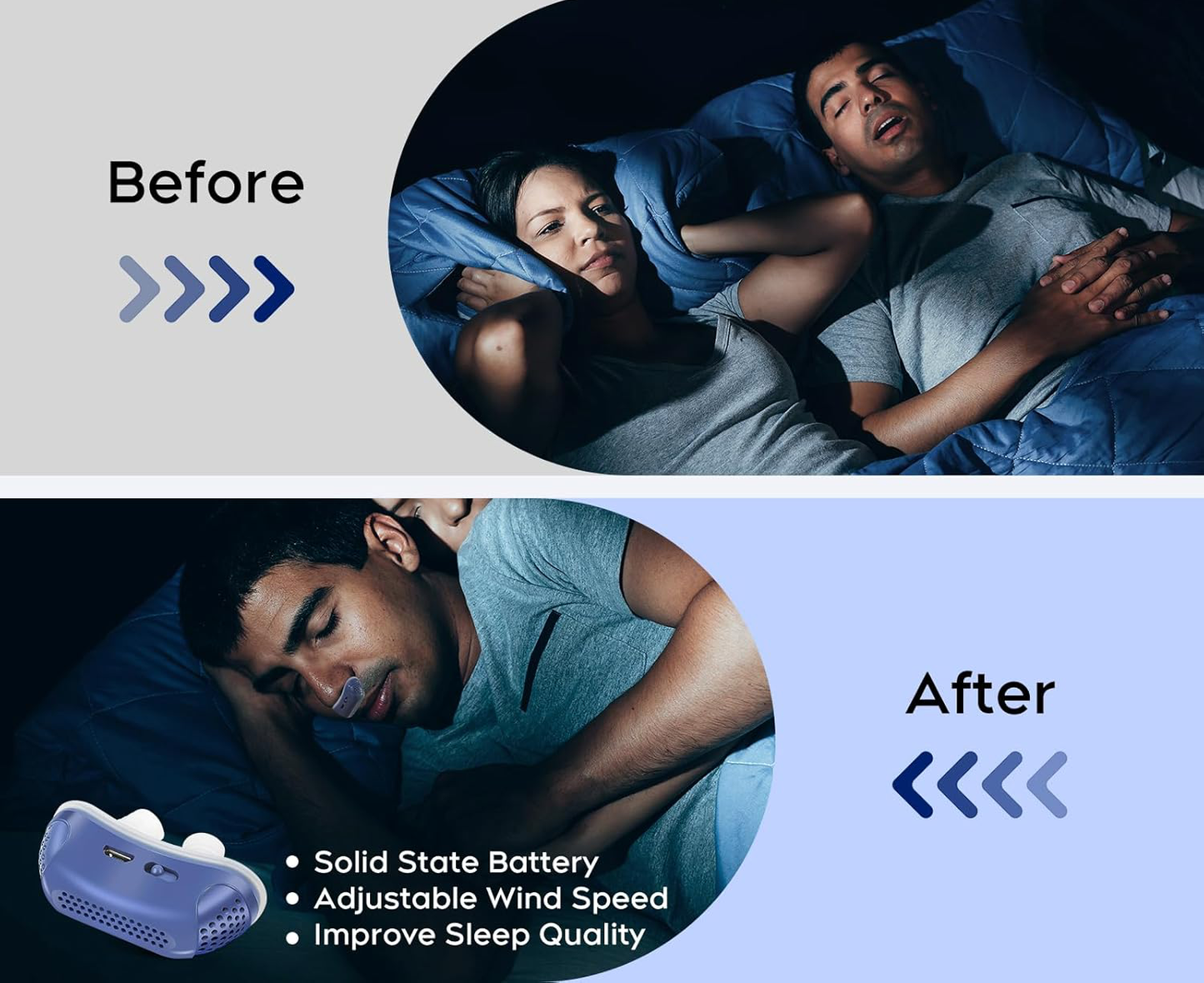 Micro CPAP sleep apnea machine for travel and anti-snoring - CPAP alternative