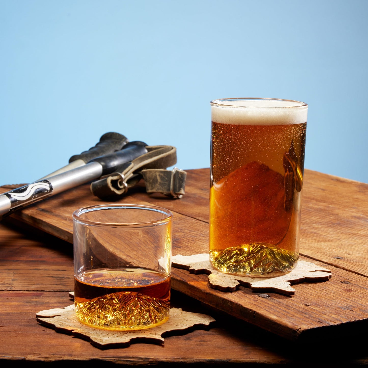 The Sun Valley Tumbler, Pint, & Coasters