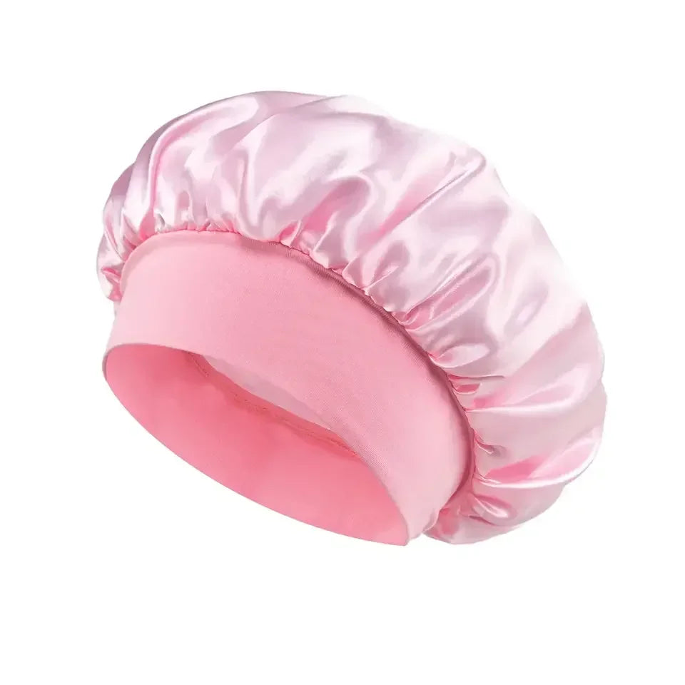 Satin Hair Bonnet (4-Pack) for Sleeping – Breathable, Secure Fit for All Hair Types