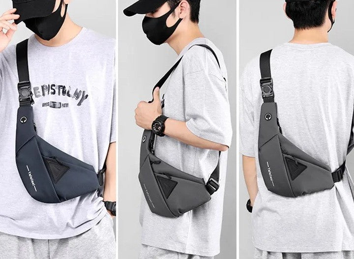 Compact Anti-Theft Crossbody Sling Chest Bag for Men – Travel Shoulder Bag for Phones, Wallets, and Everyday Essentials