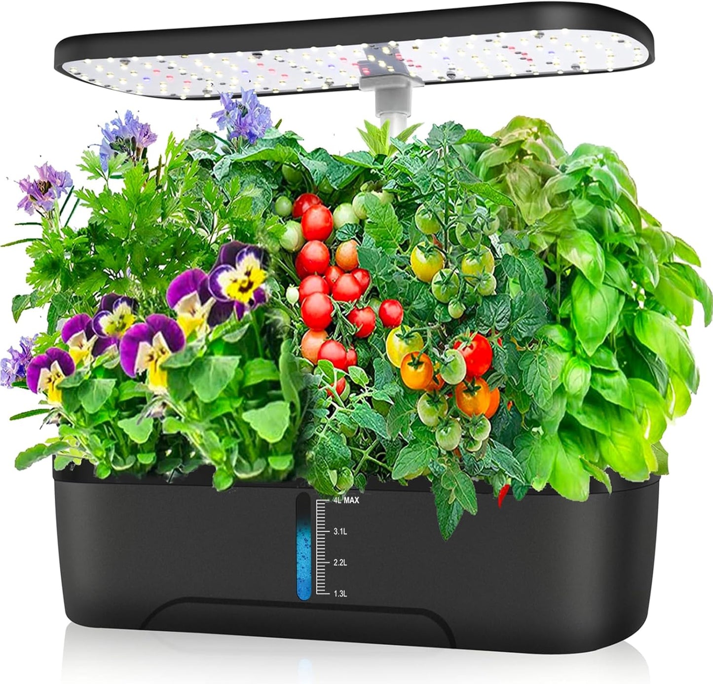 12 Pods Hydroponics Growing System Kit, Adjustable Height, Quiet Smart Pump