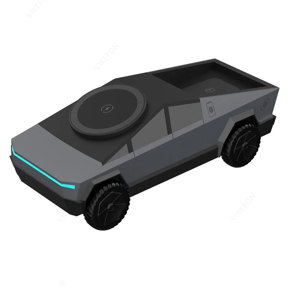 3 in 1 Charging Station Cybertruck Wireless Charger For Phone Watch Airpods