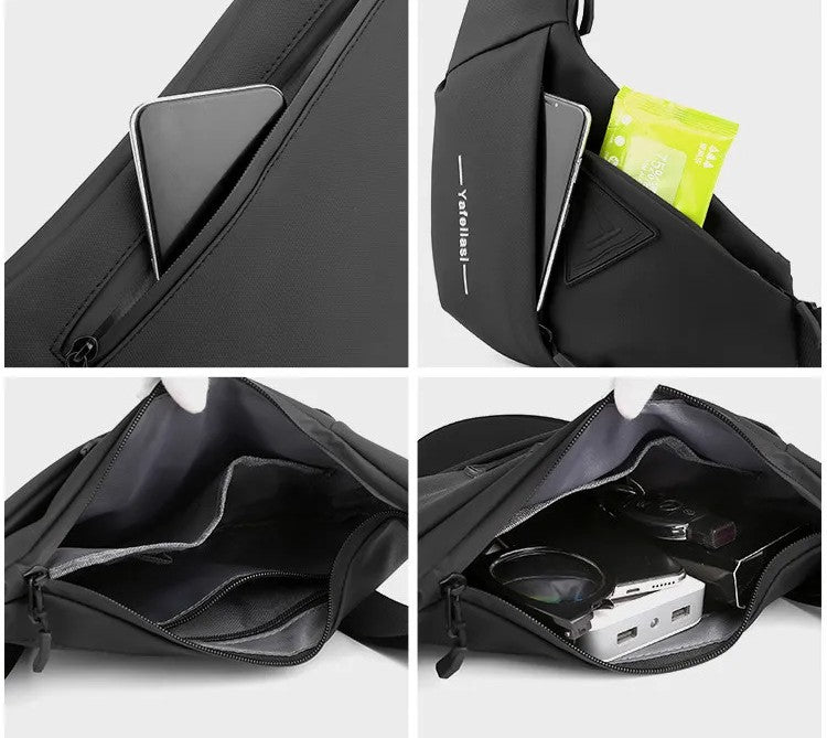 Compact Anti-Theft Crossbody Sling Chest Bag for Men – Travel Shoulder Bag for Phones, Wallets, and Everyday Essentials
