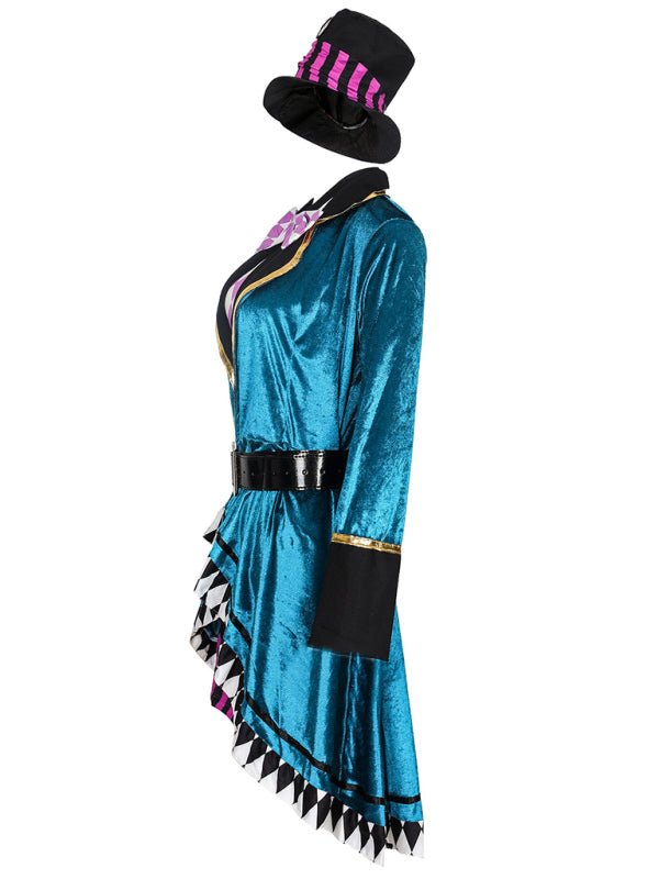 Women's Fantasy Mad Hatter Halloween Costume Dress | Mini