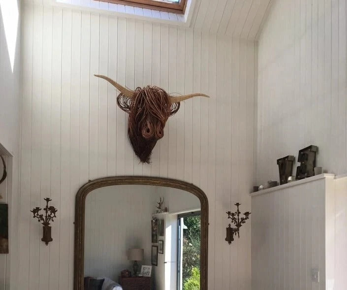 Wall-Mounted Cow Sculpture