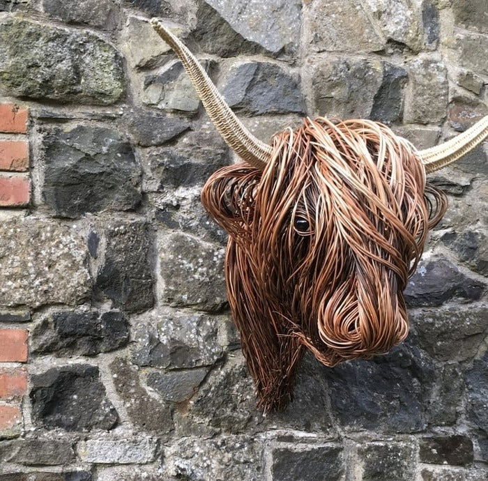 Wall-Mounted Cow Sculpture