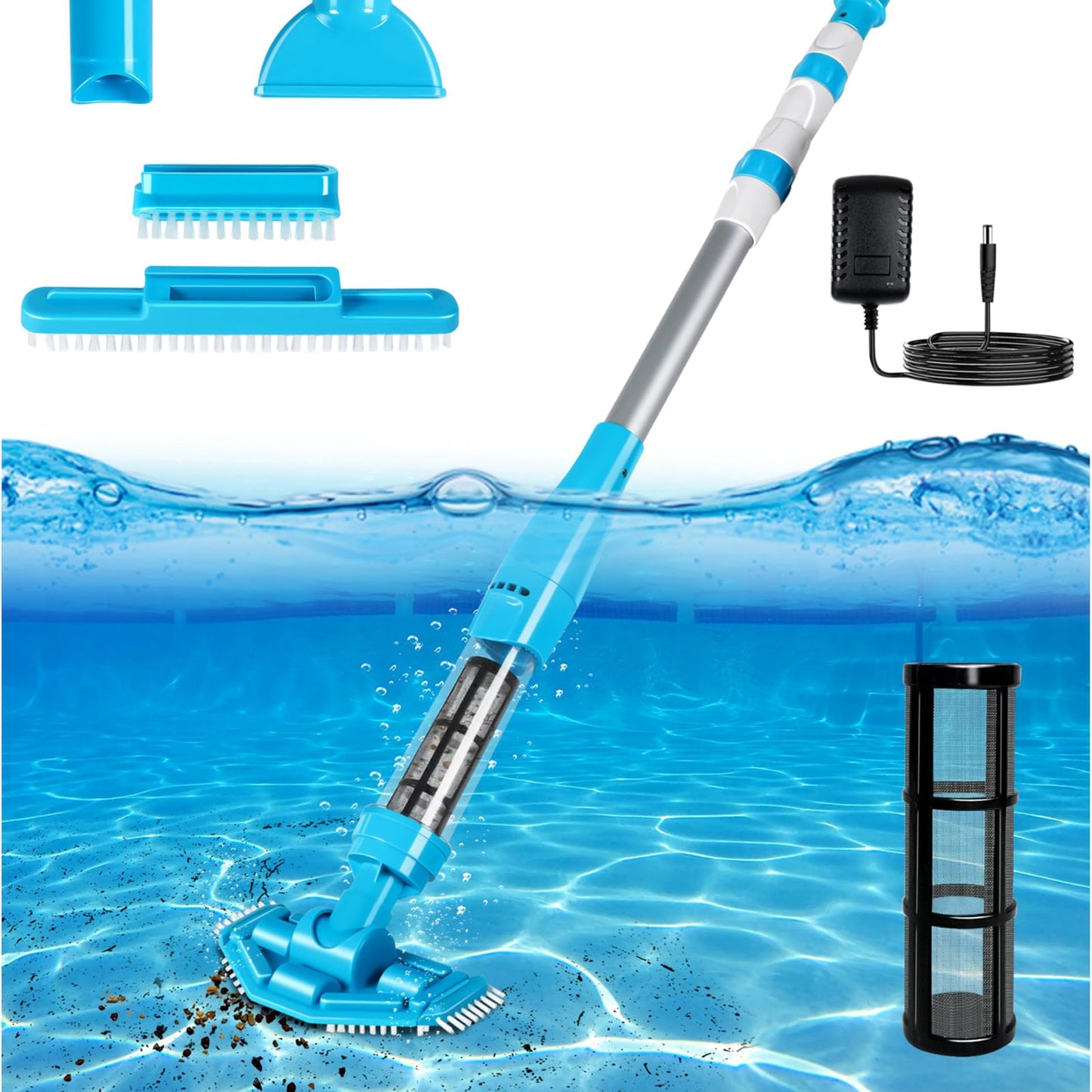 3-in-1 Cordless Pool Vacuum Cleaner