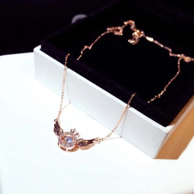 Necklace Angel Wings: Womens Wing Diamond Pendant Necklace