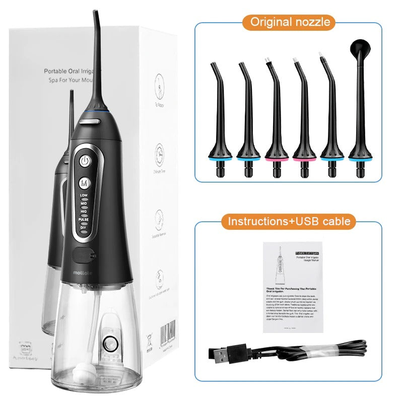 Portable Oral Irrigator - Cordless Water Flosser 5 Modes Dental Teeth Cleaner Rechargeable - SKINMOZ MARKET