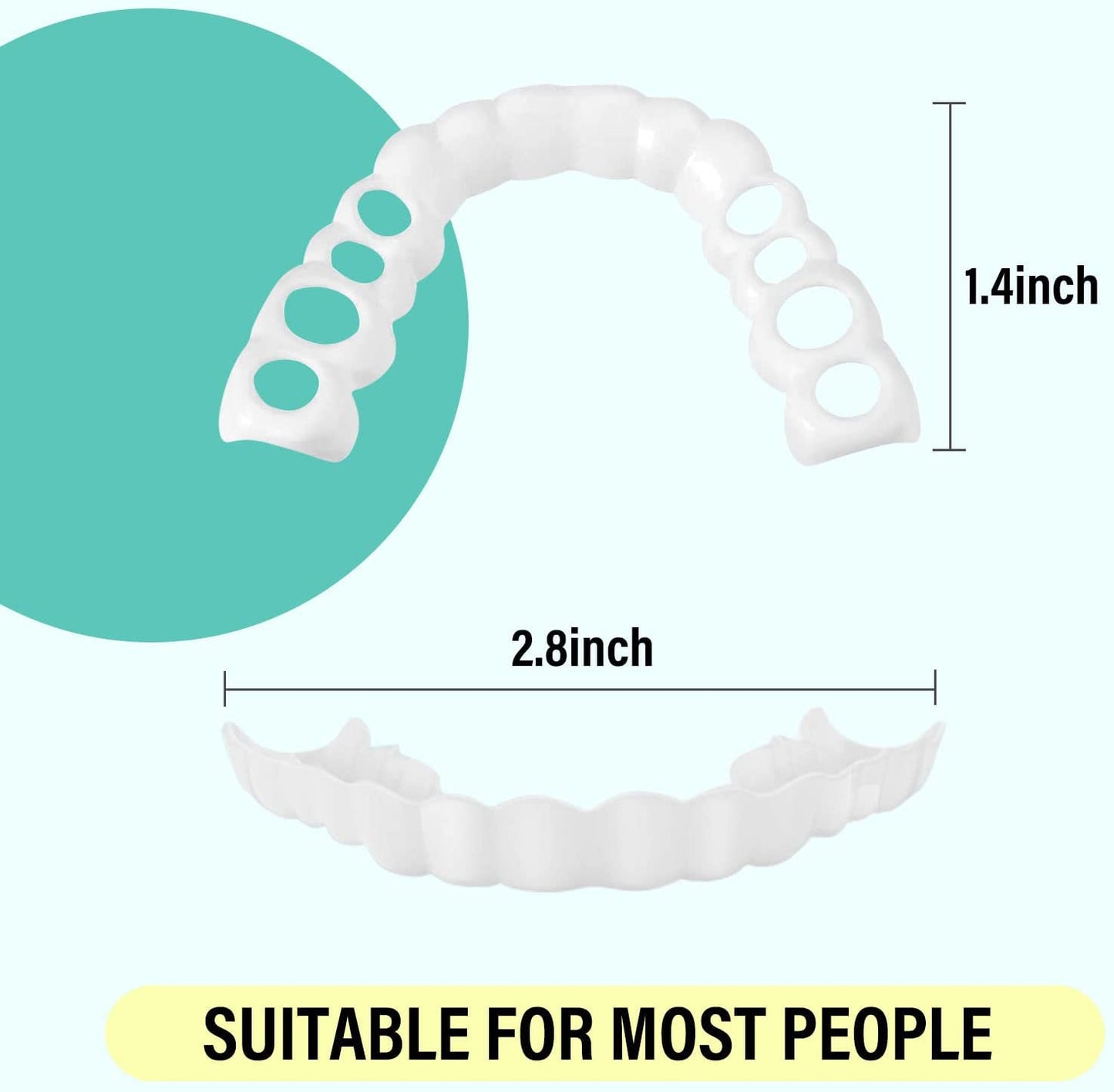 Smile Veneers Instant Snap-on Teeth Veneer - Upper & Lower Set