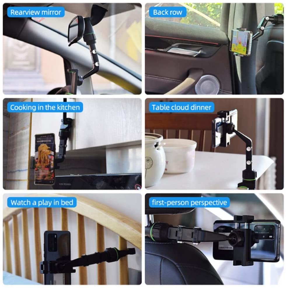 Car Phone Holder - Multifunctional Rearview Rotating GPS Holder 360° - SKINMOZ MARKET