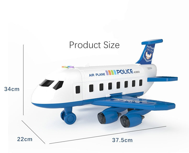 Extra Large Airplane Vehicle Play Sets | Police, Construction or Fireman Toys