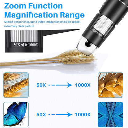 Digital Microscope Camera USB x1600 Zoom With LED - SKINMOZ MARKET