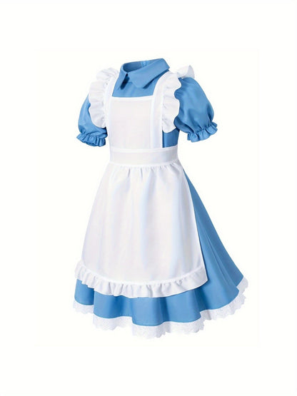 Girls Classic Puff Sleeve Halloween Costume Dress Set | Mini