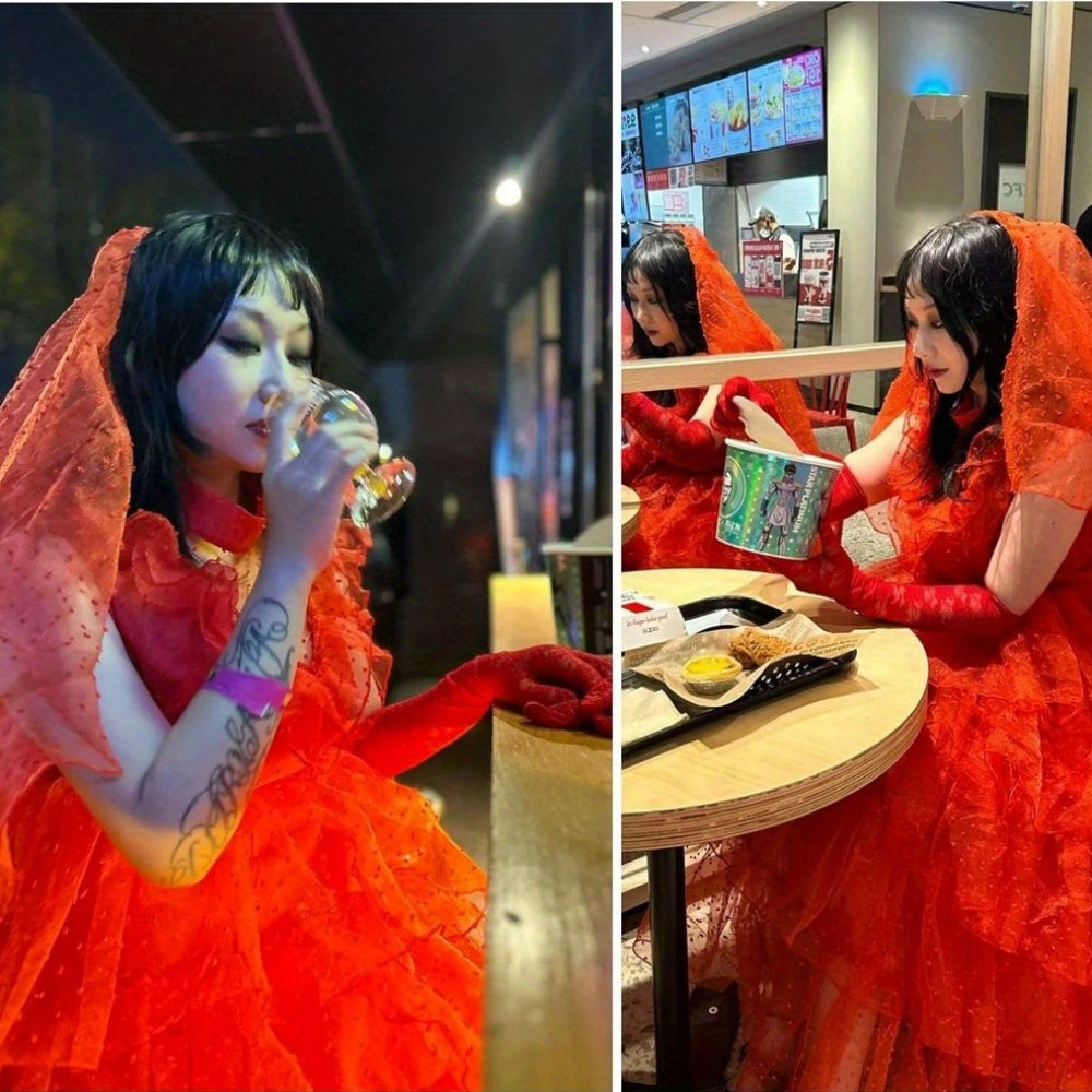 Women’s Gothic Halloween Movie Costume Dress | Lace Maxi